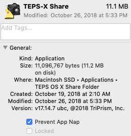 TEPS APP NAP