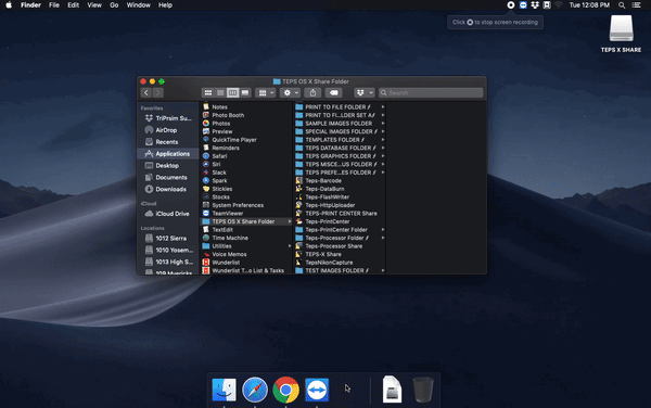 TEPS Drag to Dock